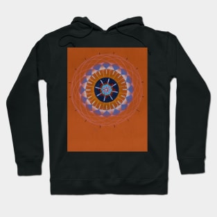 orange eye mandala Hoodie